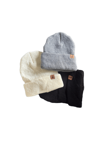 Beanies in three colors