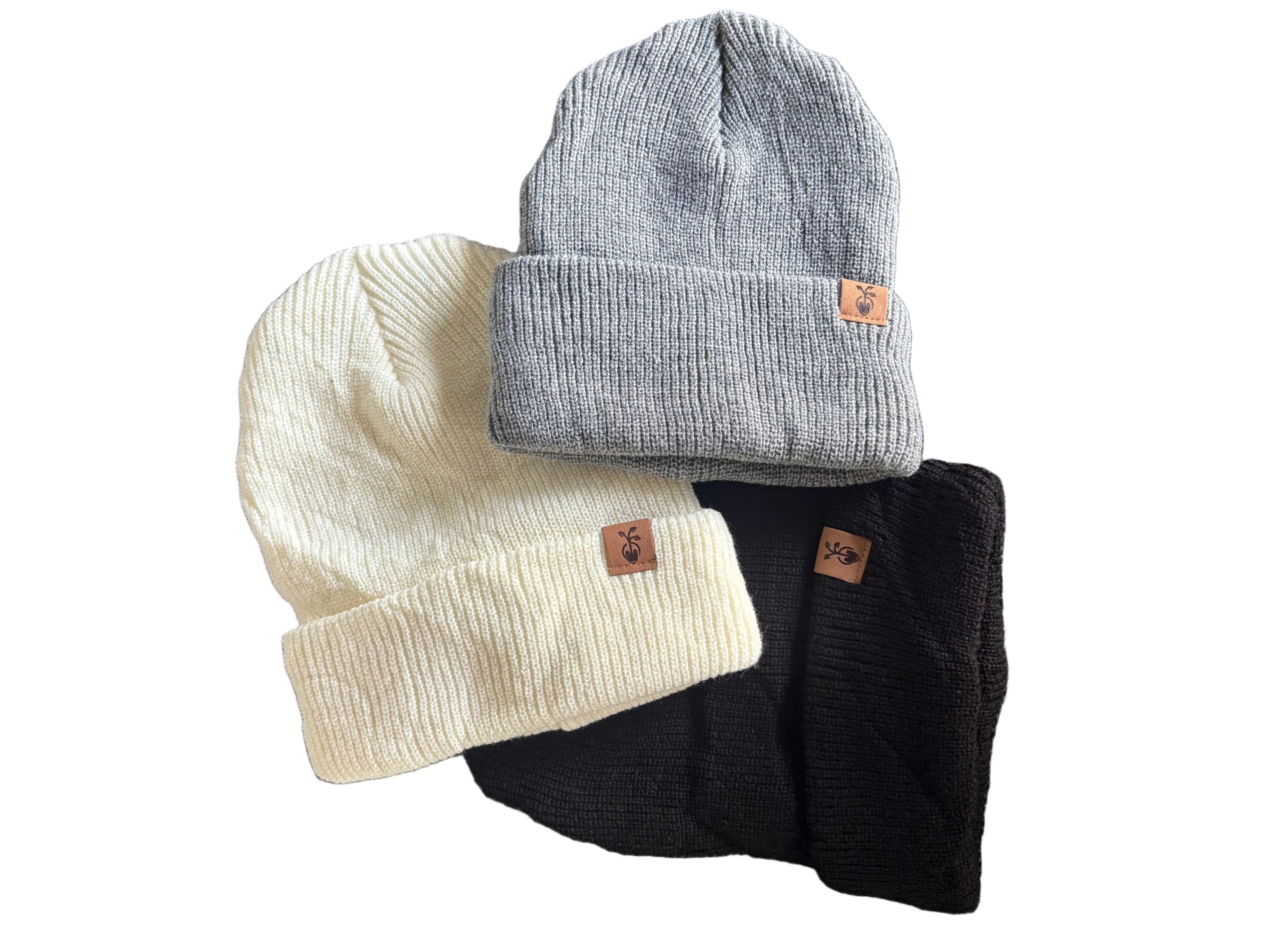 Beanies in three colors