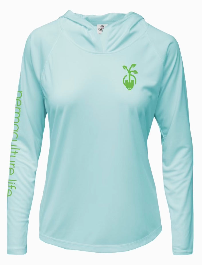 Hoodie Sun Shirt made from REPREVE - Color Icy Blue